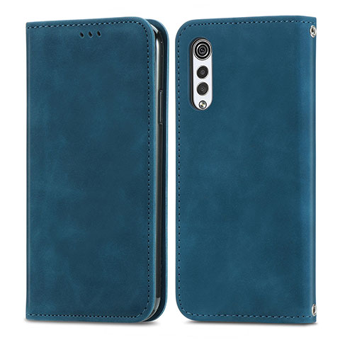 Funda de Cuero Cartera con Soporte Carcasa S04D para LG Velvet 2 Pro Azul