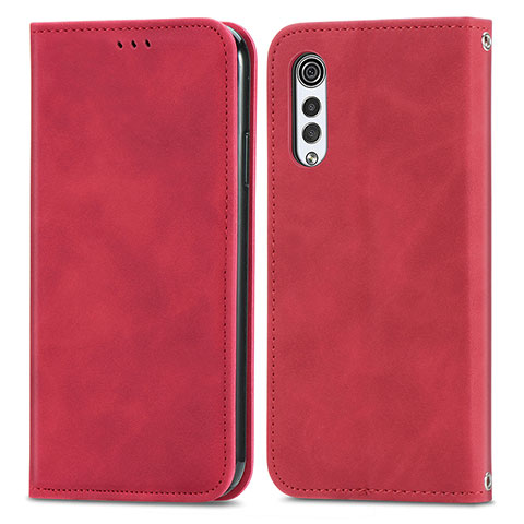 Funda de Cuero Cartera con Soporte Carcasa S04D para LG Velvet 2 Pro Rojo