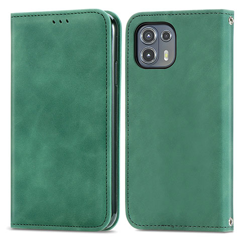 Funda de Cuero Cartera con Soporte Carcasa S04D para Motorola Moto Edge 20 Lite 5G Verde