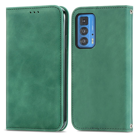 Funda de Cuero Cartera con Soporte Carcasa S04D para Motorola Moto Edge S Pro 5G Verde