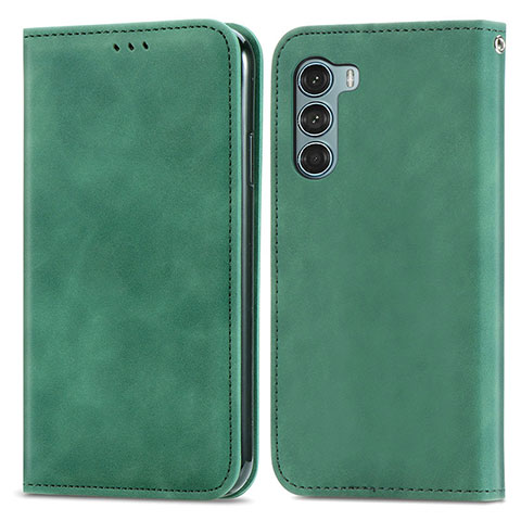 Funda de Cuero Cartera con Soporte Carcasa S04D para Motorola Moto Edge S30 5G Verde