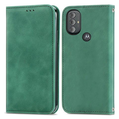 Funda de Cuero Cartera con Soporte Carcasa S04D para Motorola Moto G Play (2023) Verde