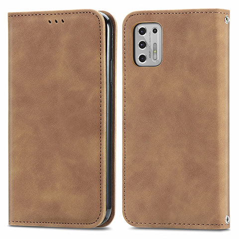 Funda de Cuero Cartera con Soporte Carcasa S04D para Motorola Moto G Stylus (2021) Marron