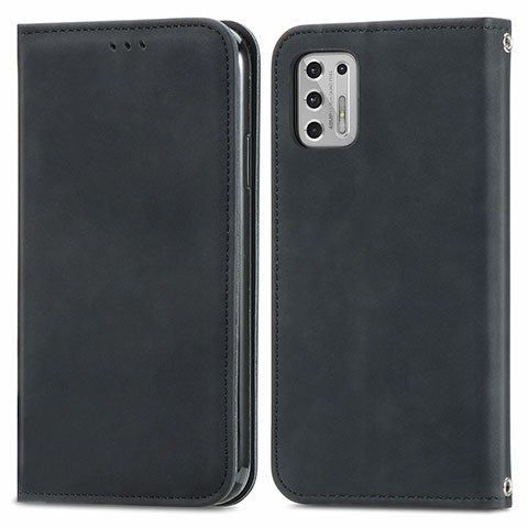 Funda de Cuero Cartera con Soporte Carcasa S04D para Motorola Moto G Stylus (2021) Negro