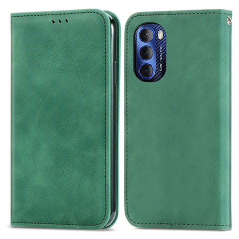 Funda de Cuero Cartera con Soporte Carcasa S04D para Motorola Moto G Stylus (2022) 5G Verde