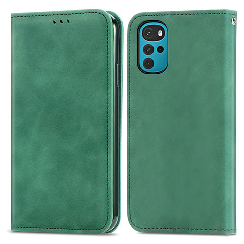 Funda de Cuero Cartera con Soporte Carcasa S04D para Motorola Moto G22 Verde