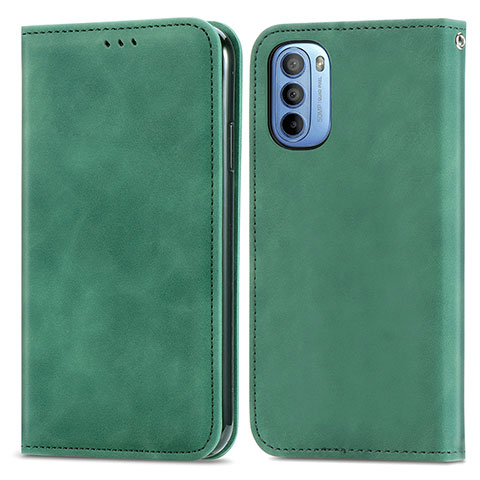 Funda de Cuero Cartera con Soporte Carcasa S04D para Motorola Moto G31 Verde