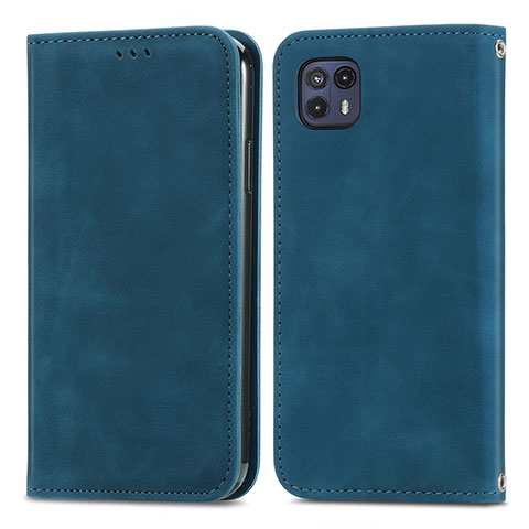 Funda de Cuero Cartera con Soporte Carcasa S04D para Motorola Moto G50 5G Azul