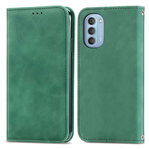 Funda de Cuero Cartera con Soporte Carcasa S04D para Motorola Moto G51 5G Verde