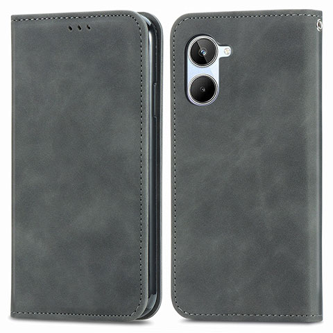 Funda de Cuero Cartera con Soporte Carcasa S04D para Realme 10 4G Gris