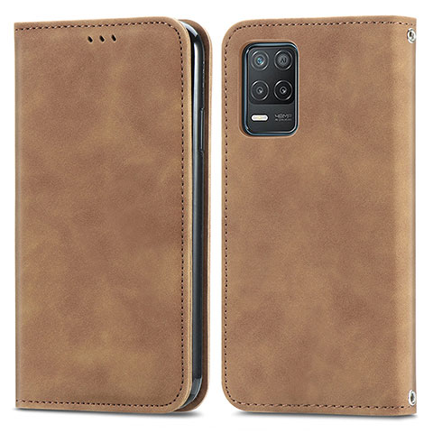 Funda de Cuero Cartera con Soporte Carcasa S04D para Realme 9 5G India Marron