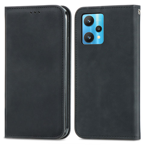 Funda de Cuero Cartera con Soporte Carcasa S04D para Realme 9 Pro 5G Negro