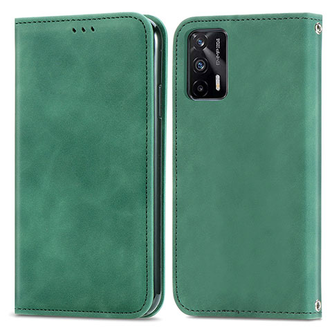 Funda de Cuero Cartera con Soporte Carcasa S04D para Realme GT 5G Verde