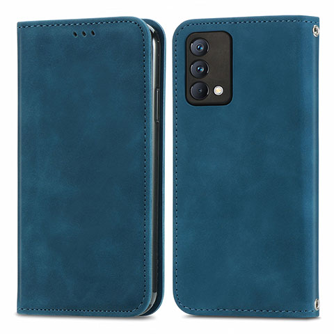 Funda de Cuero Cartera con Soporte Carcasa S04D para Realme GT Master 5G Azul