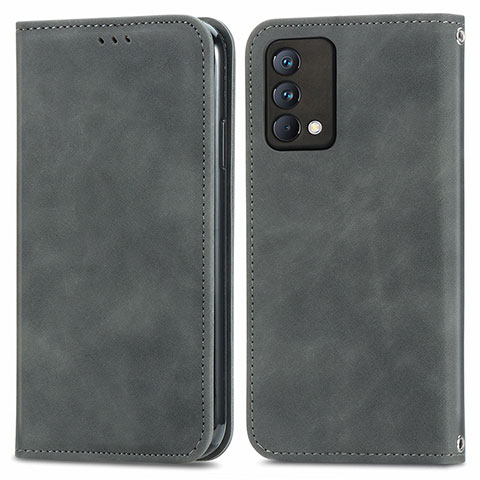 Funda de Cuero Cartera con Soporte Carcasa S04D para Realme GT Master 5G Gris