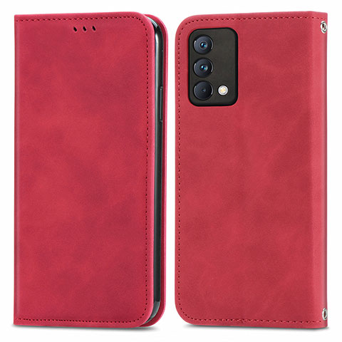 Funda de Cuero Cartera con Soporte Carcasa S04D para Realme GT Master 5G Rojo