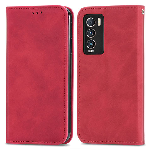 Funda de Cuero Cartera con Soporte Carcasa S04D para Realme GT Master Explorer 5G Rojo