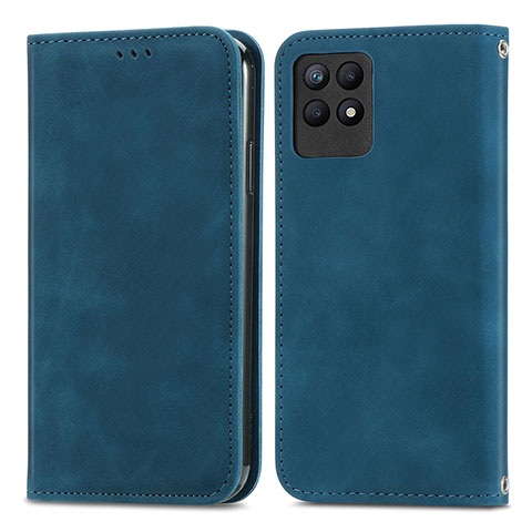 Funda de Cuero Cartera con Soporte Carcasa S04D para Realme Narzo 50 4G Azul