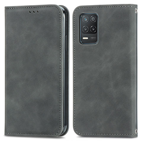 Funda de Cuero Cartera con Soporte Carcasa S04D para Realme Q3i 5G Gris