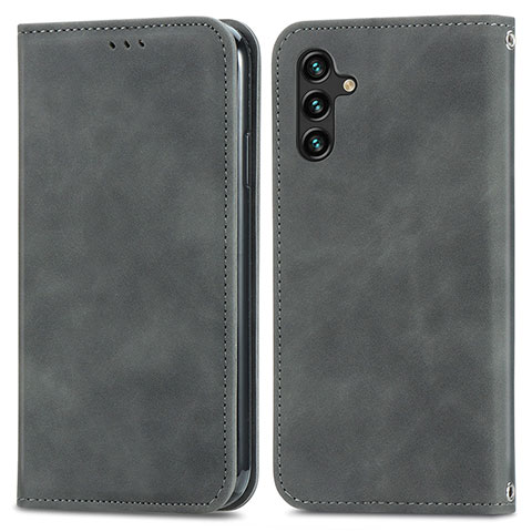 Funda de Cuero Cartera con Soporte Carcasa S04D para Samsung Galaxy A04s Gris