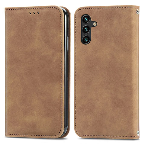 Funda de Cuero Cartera con Soporte Carcasa S04D para Samsung Galaxy A04s Marron