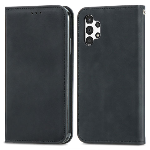 Funda de Cuero Cartera con Soporte Carcasa S04D para Samsung Galaxy A13 4G Negro