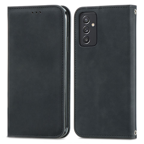 Funda de Cuero Cartera con Soporte Carcasa S04D para Samsung Galaxy A15 4G Negro