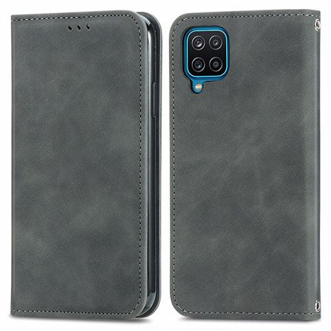 Funda de Cuero Cartera con Soporte Carcasa S04D para Samsung Galaxy A22 4G Gris