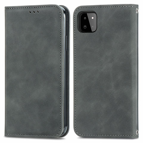 Funda de Cuero Cartera con Soporte Carcasa S04D para Samsung Galaxy A22 5G Gris