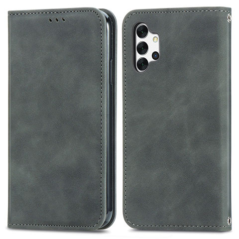 Funda de Cuero Cartera con Soporte Carcasa S04D para Samsung Galaxy A32 5G Gris