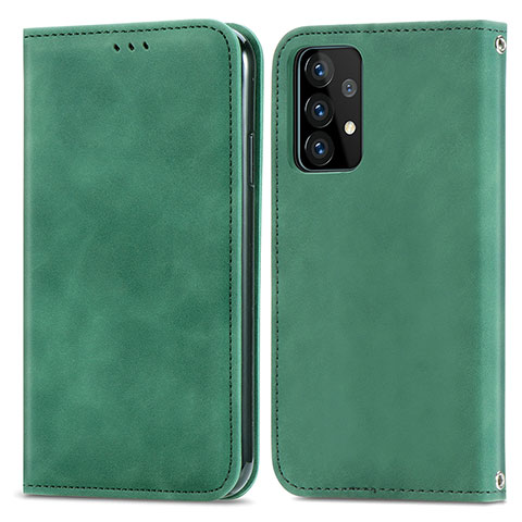 Funda de Cuero Cartera con Soporte Carcasa S04D para Samsung Galaxy A52 5G Verde