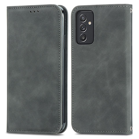 Funda de Cuero Cartera con Soporte Carcasa S04D para Samsung Galaxy A55 5G Gris