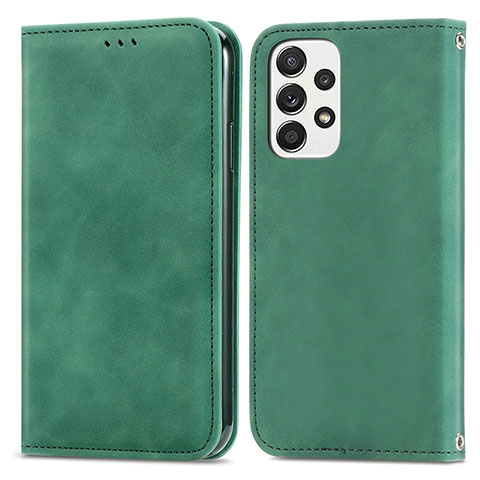 Funda de Cuero Cartera con Soporte Carcasa S04D para Samsung Galaxy A73 5G Verde