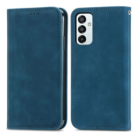 Funda de Cuero Cartera con Soporte Carcasa S04D para Samsung Galaxy F23 5G Azul