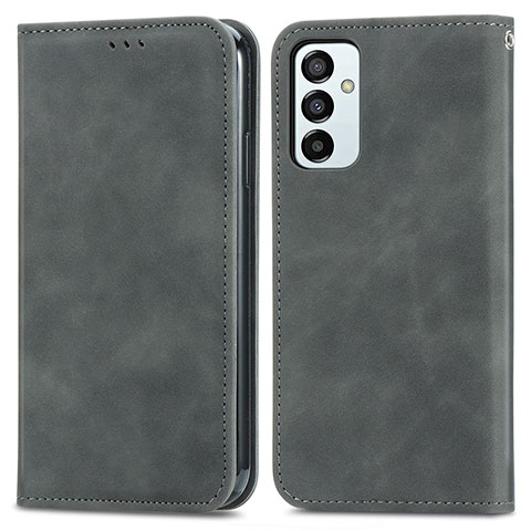 Funda de Cuero Cartera con Soporte Carcasa S04D para Samsung Galaxy F23 5G Gris