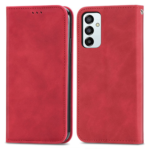 Funda de Cuero Cartera con Soporte Carcasa S04D para Samsung Galaxy F23 5G Rojo