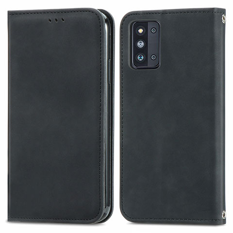 Funda de Cuero Cartera con Soporte Carcasa S04D para Samsung Galaxy F52 5G Negro