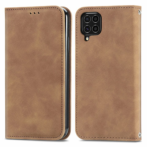 Funda de Cuero Cartera con Soporte Carcasa S04D para Samsung Galaxy F62 5G Marron