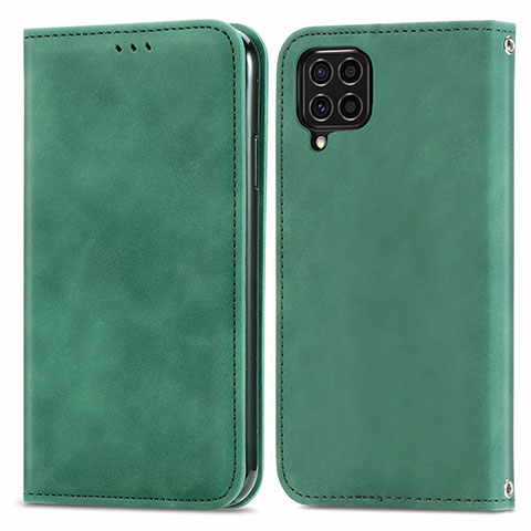 Funda de Cuero Cartera con Soporte Carcasa S04D para Samsung Galaxy F62 5G Verde