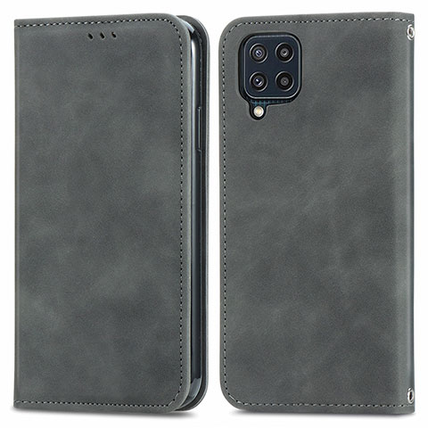 Funda de Cuero Cartera con Soporte Carcasa S04D para Samsung Galaxy M32 4G Gris