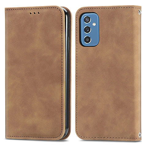 Funda de Cuero Cartera con Soporte Carcasa S04D para Samsung Galaxy M52 5G Marron