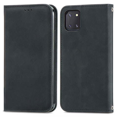 Funda de Cuero Cartera con Soporte Carcasa S04D para Samsung Galaxy M60s Negro