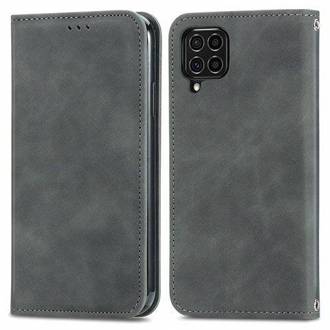 Funda de Cuero Cartera con Soporte Carcasa S04D para Samsung Galaxy M62 4G Gris