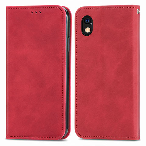 Funda de Cuero Cartera con Soporte Carcasa S04D para Sony Xperia Ace III Rojo