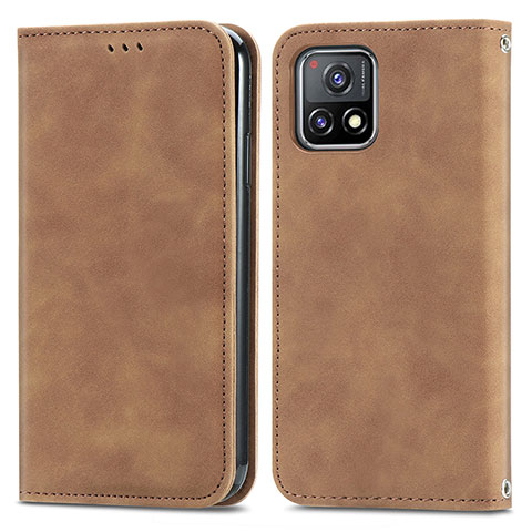 Funda de Cuero Cartera con Soporte Carcasa S04D para Vivo Y31s 5G Marron