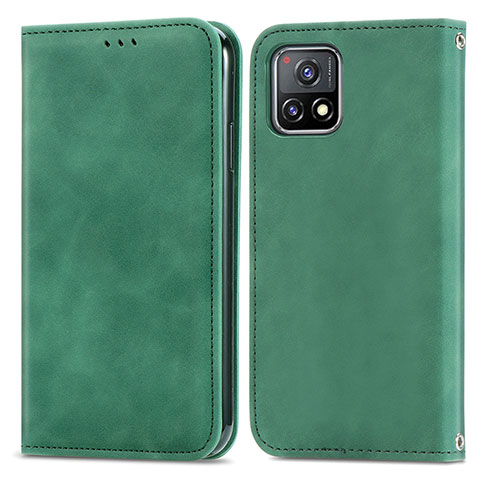 Funda de Cuero Cartera con Soporte Carcasa S04D para Vivo Y31s 5G Verde