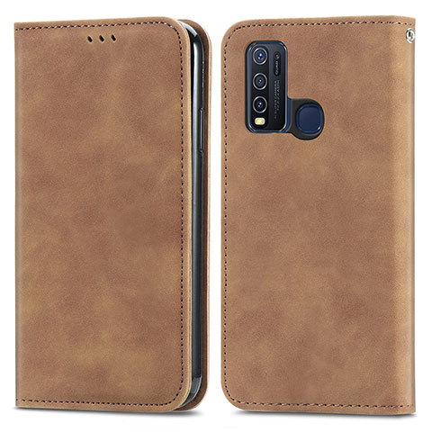 Funda de Cuero Cartera con Soporte Carcasa S04D para Vivo Y50 Marron