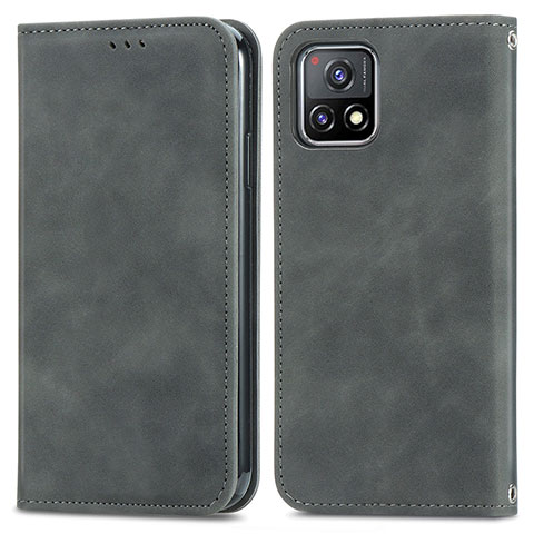 Funda de Cuero Cartera con Soporte Carcasa S04D para Vivo Y52s t1 5G Gris