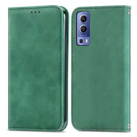 Funda de Cuero Cartera con Soporte Carcasa S04D para Vivo Y75s 5G Verde