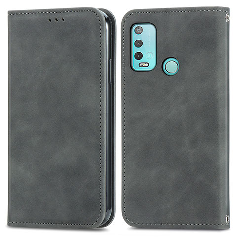 Funda de Cuero Cartera con Soporte Carcasa S04D para Wiko Power U30 Gris